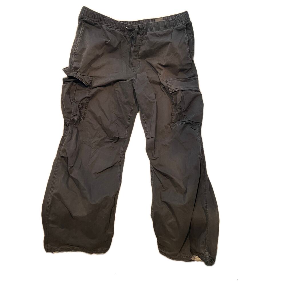 H&M Gray/Black Cargo Pants Loose Fit Mens 36x30